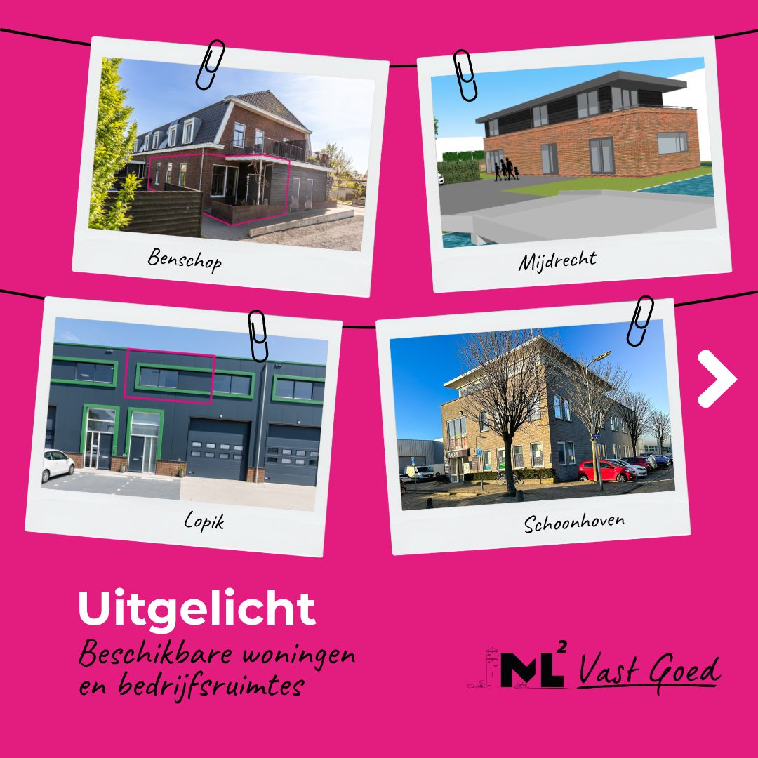 Uitgelicht: beschikbare woningen en bedrijfsruimtes!